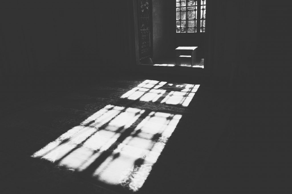Interior of old Mosque in Edirne, Turkey
